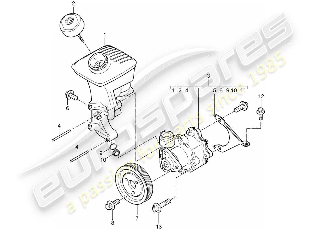 a part diagram from the porsche boxster parts catalogue