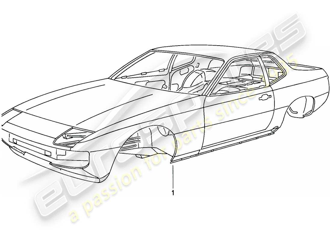 a part diagram from the porsche 924 parts catalogue