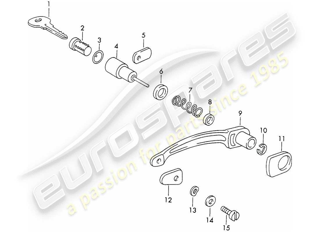 a part diagram from the porsche 356 parts catalogue
