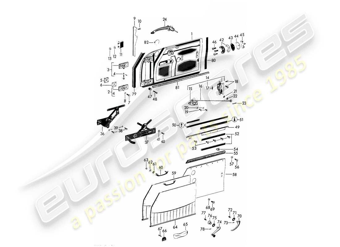 a part diagram from the porsche 356 parts catalogue