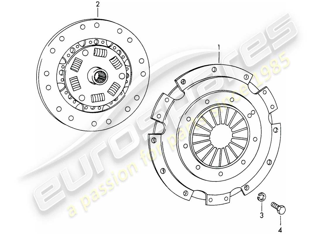 a part diagram from the porsche 911 parts catalogue