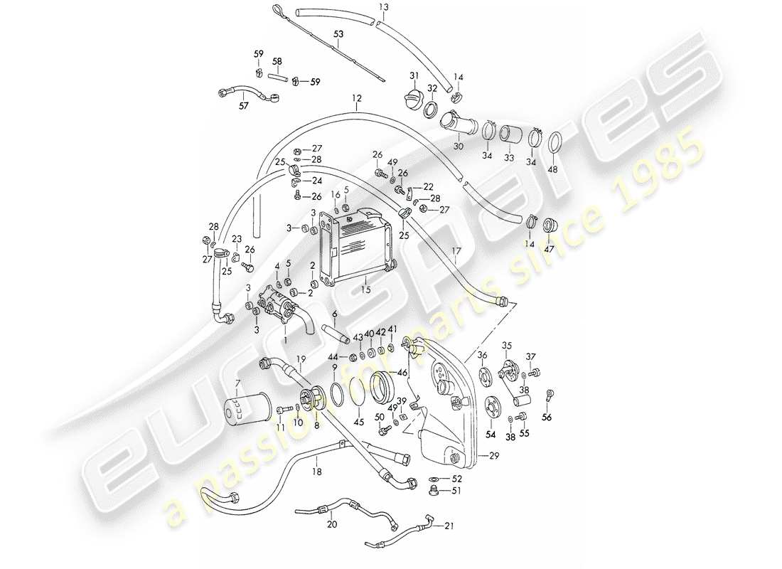 a part diagram from the porsche 1972 (911) parts catalogue