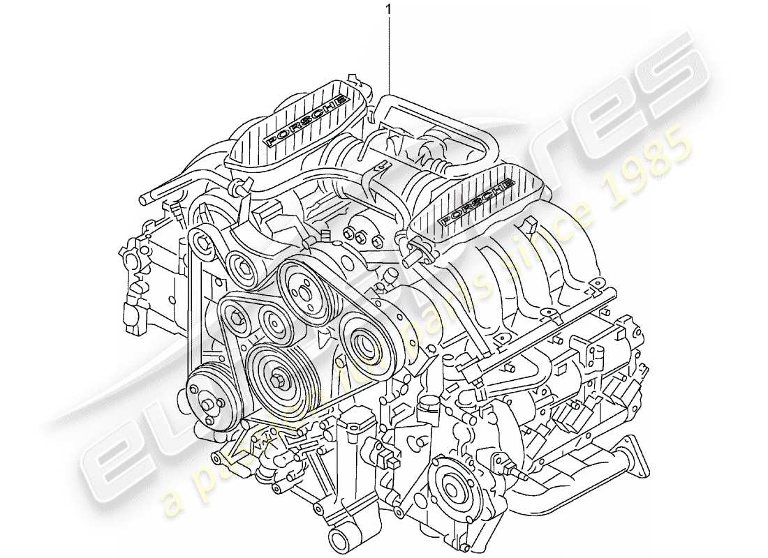 a part diagram from the porsche accessories and tequipment parts catalogue