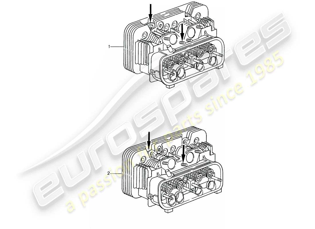 a part diagram from the porsche 1987 (refurbished and exchange catalogue) parts catalogue