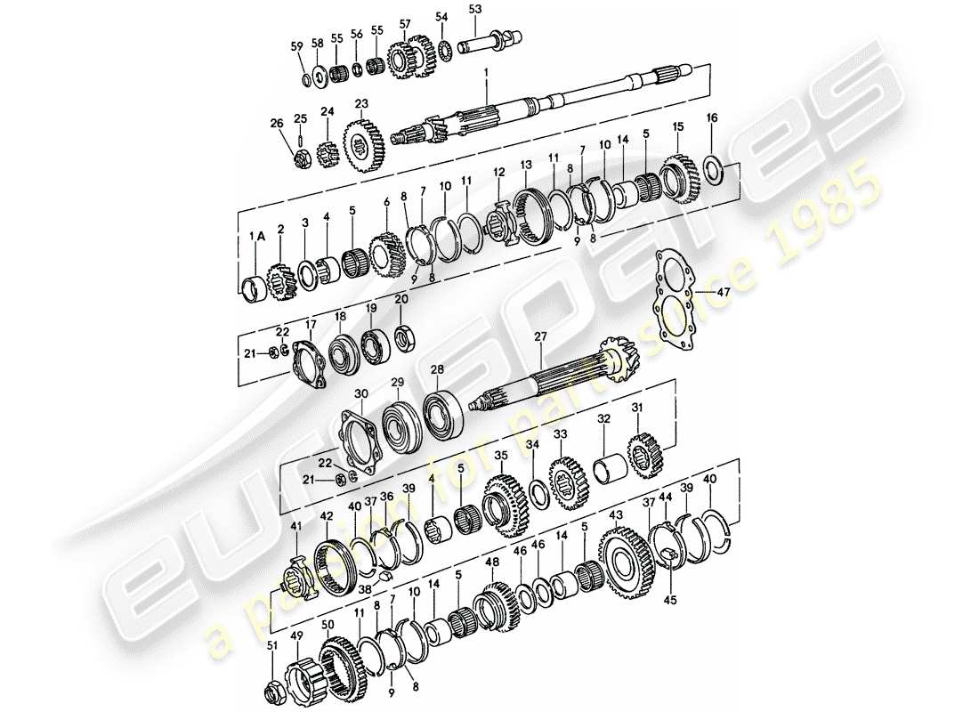 a part diagram from the porsche 911 parts catalogue