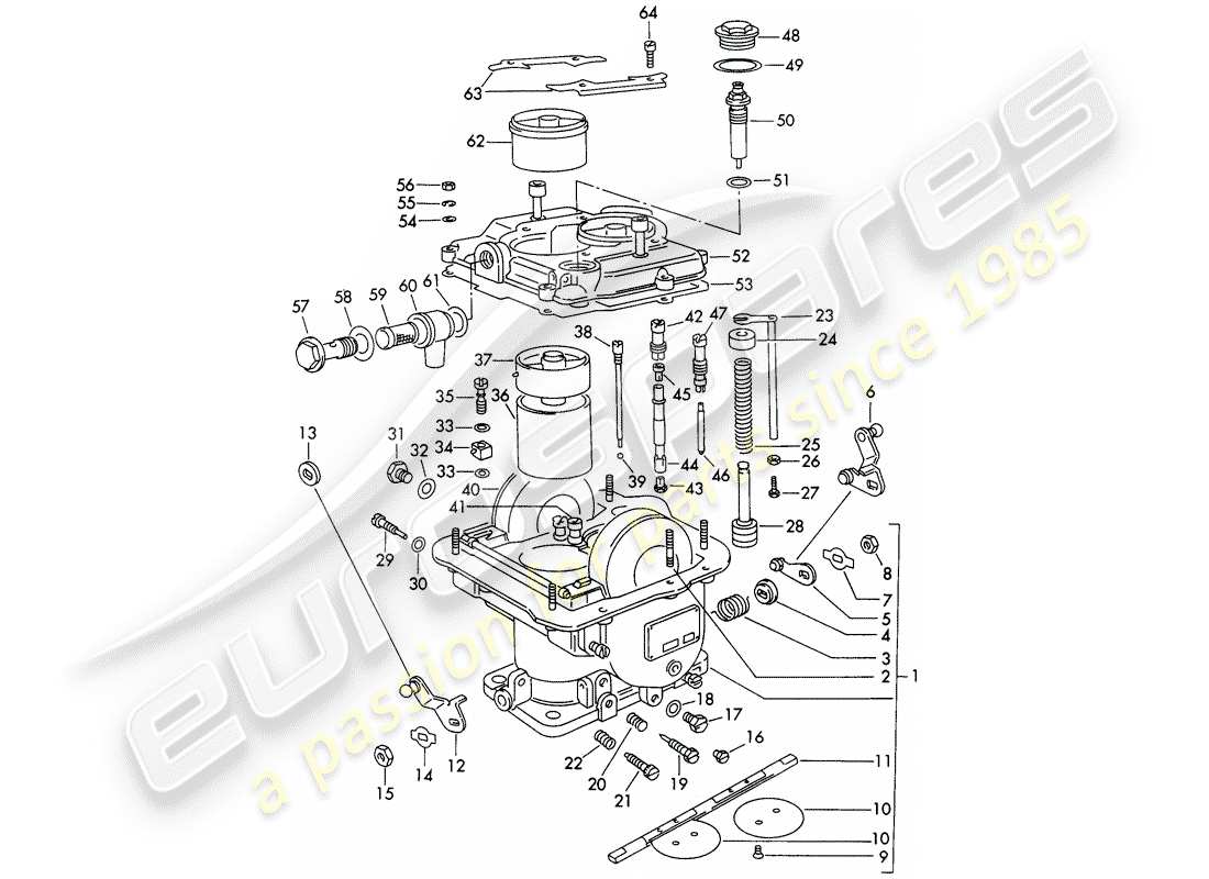 VIEW PARTS DIAGRAMS FROM THE PORSCHE 356 PARTS CATALOGUE a part diagram from the porsche 356 parts catalogue