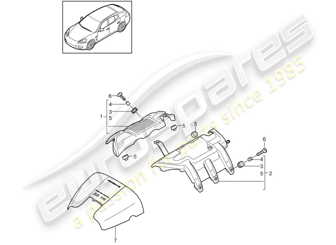 VIEW PARTS DIAGRAMS FROM THE PORSCHE PANAMERA PARTS CATALOGUE a part diagram from the porsche panamera parts catalogue