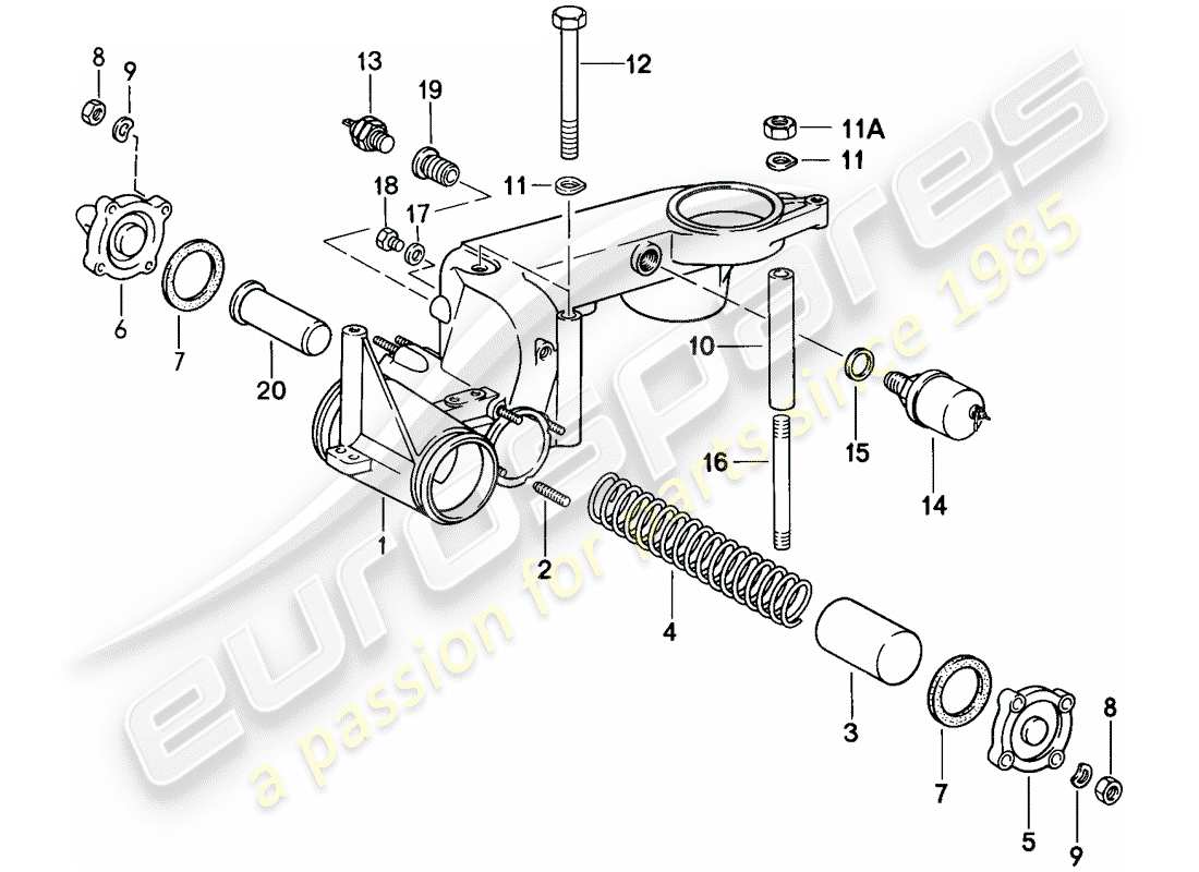 a part diagram from the porsche 911 parts catalogue
