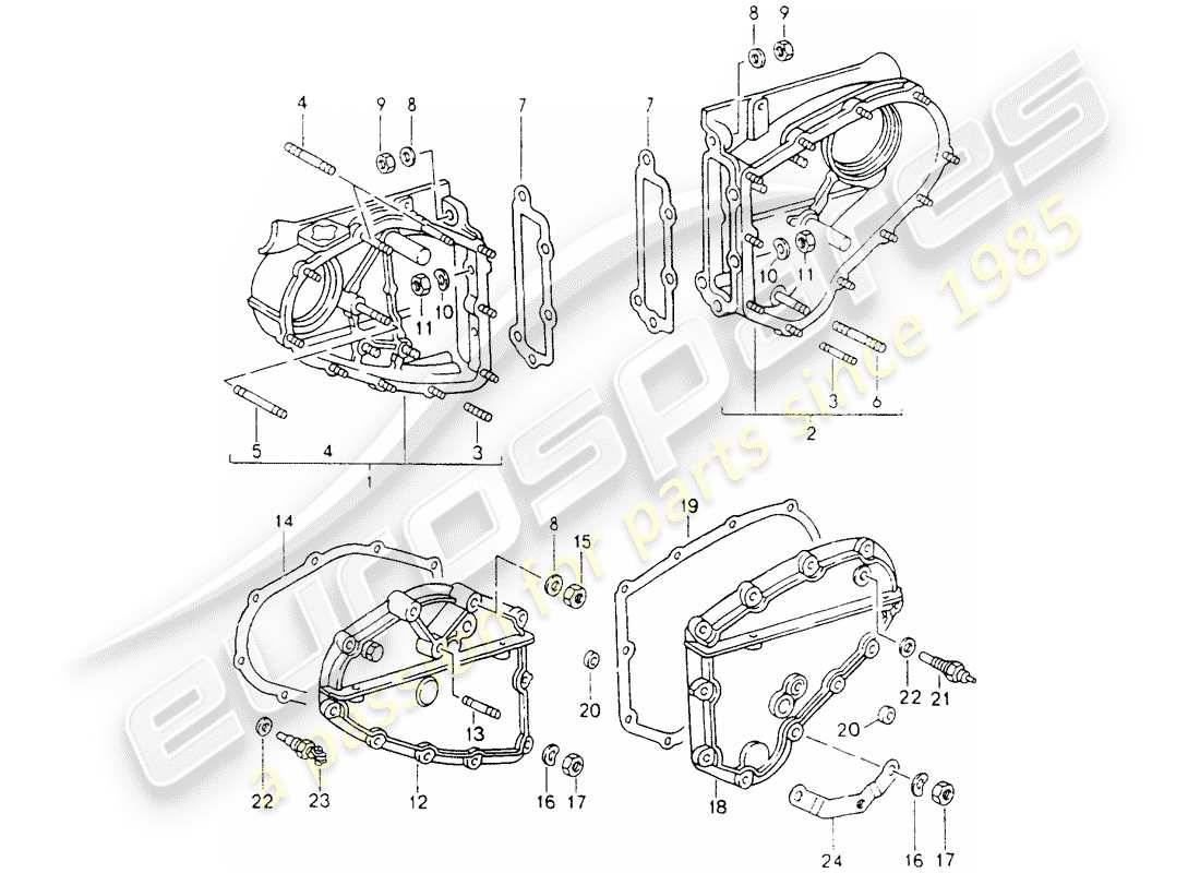 VIEW PARTS DIAGRAMS FROM THE PORSCHE 964 PARTS CATALOGUE a part diagram from the porsche 964 parts catalogue