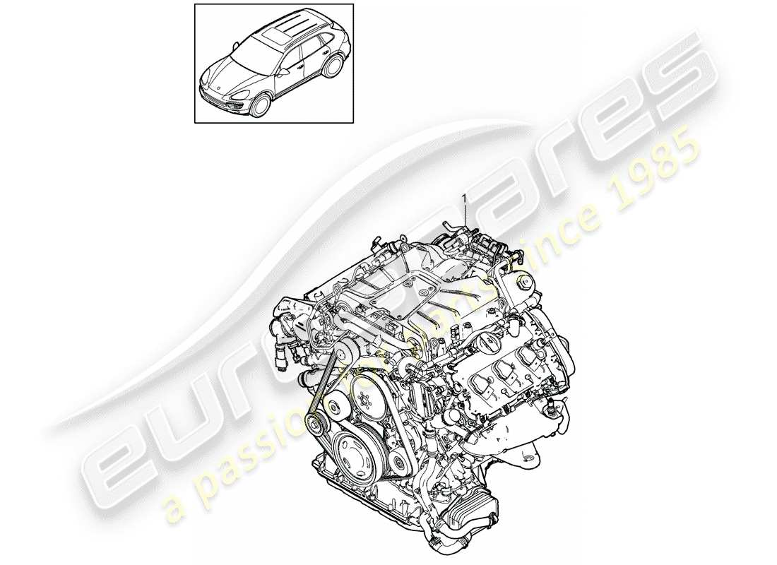 VIEW PARTS DIAGRAMS FROM THE PORSCHE CAYENNE PARTS CATALOGUE a part diagram from the porsche cayenne parts catalogue
