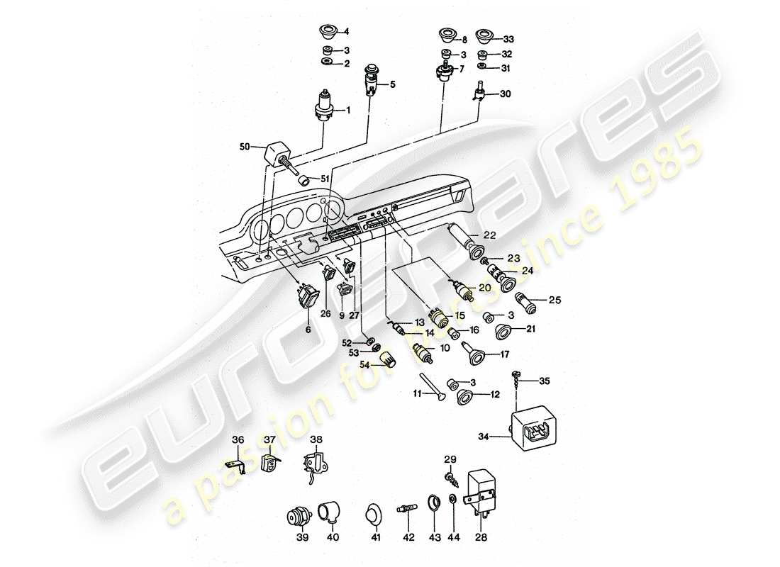 a part diagram from the porsche 911 parts catalogue