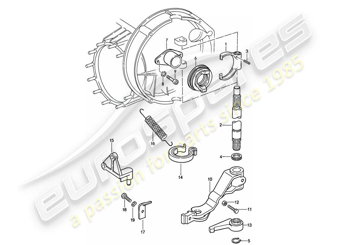 a part diagram from the porsche 911 parts catalogue