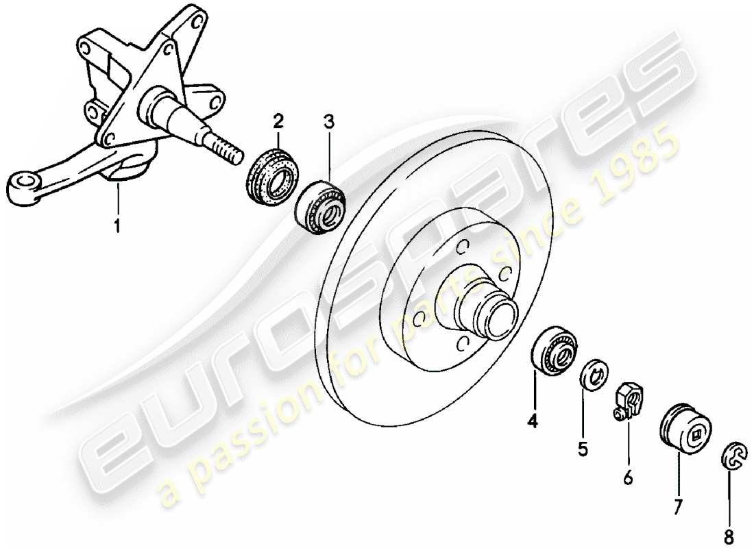 VIEW PARTS DIAGRAMS FROM THE PORSCHE 924 PARTS CATALOGUE a part diagram from the porsche 924 parts catalogue