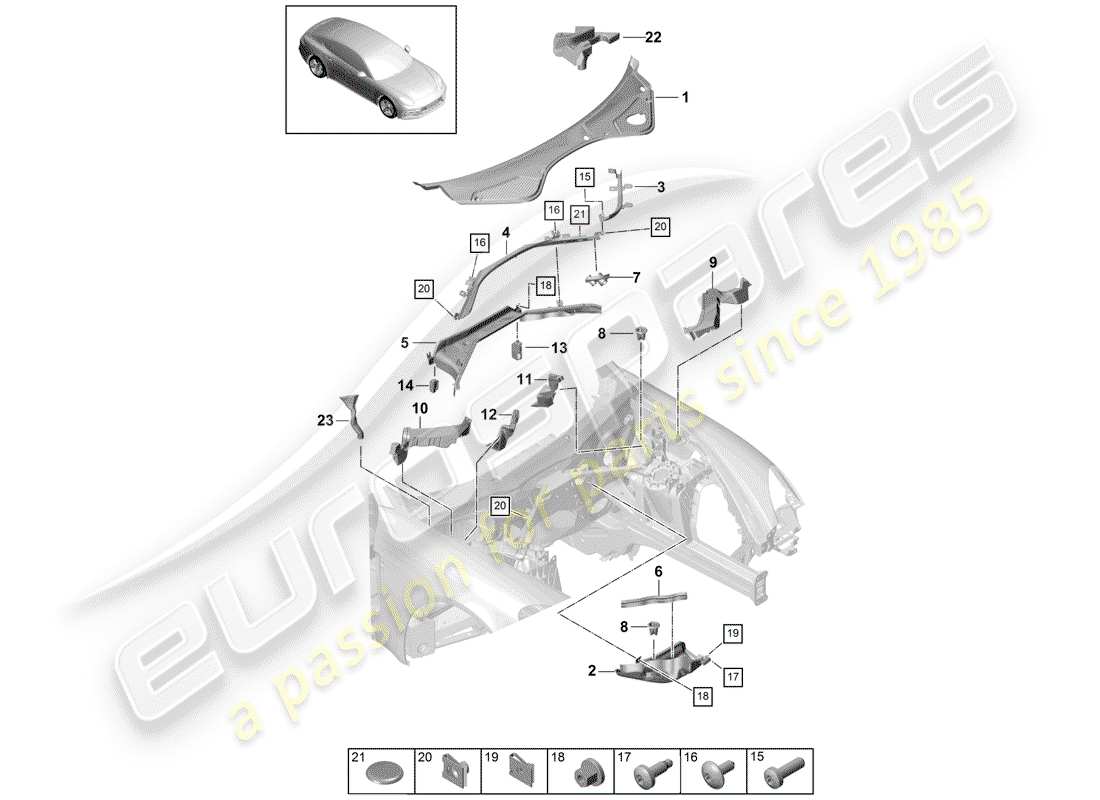 part diagram containing part number pae815517a