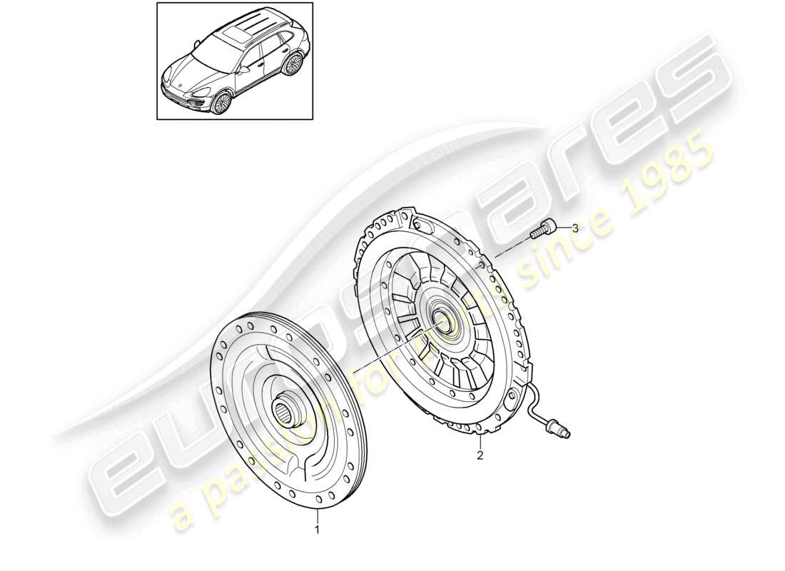 a part diagram from the porsche cayenne parts catalogue
