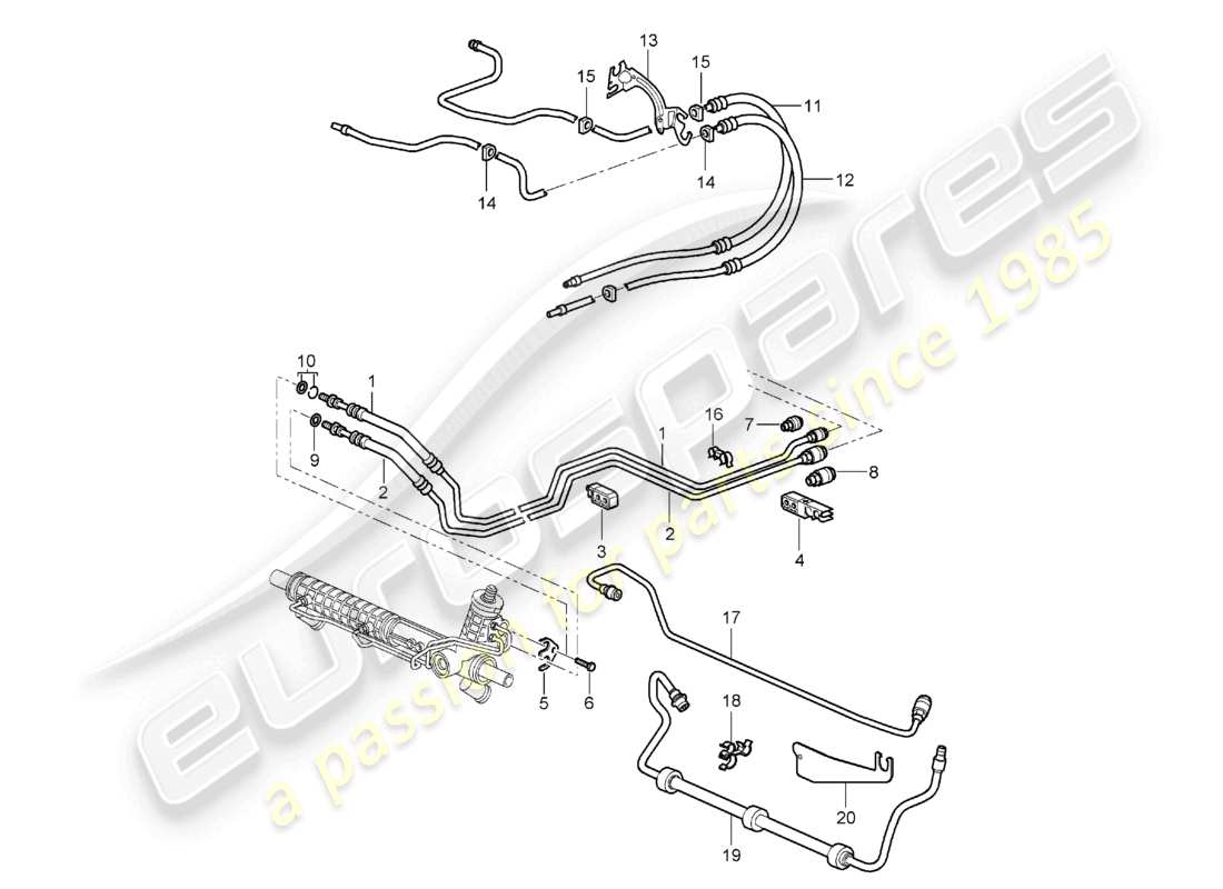 a part diagram from the porsche boxster parts catalogue