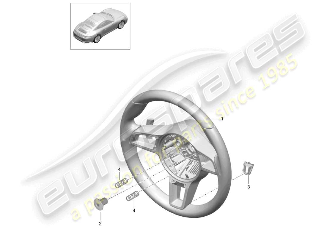 VIEW PARTS DIAGRAMS FROM THE PORSCHE 991 PARTS CATALOGUE a part diagram from the porsche 991 parts catalogue