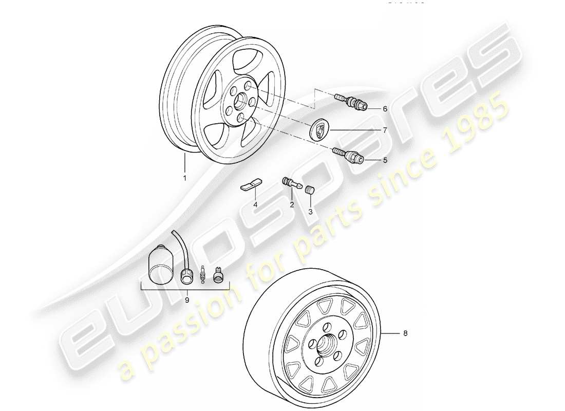 a part diagram from the porsche 997 parts catalogue