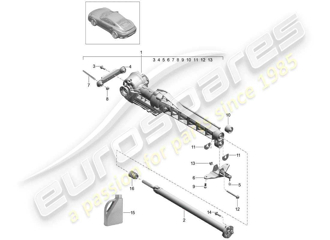 VIEW PARTS DIAGRAMS FROM THE PORSCHE 991 PARTS CATALOGUE a part diagram from the porsche 991 parts catalogue