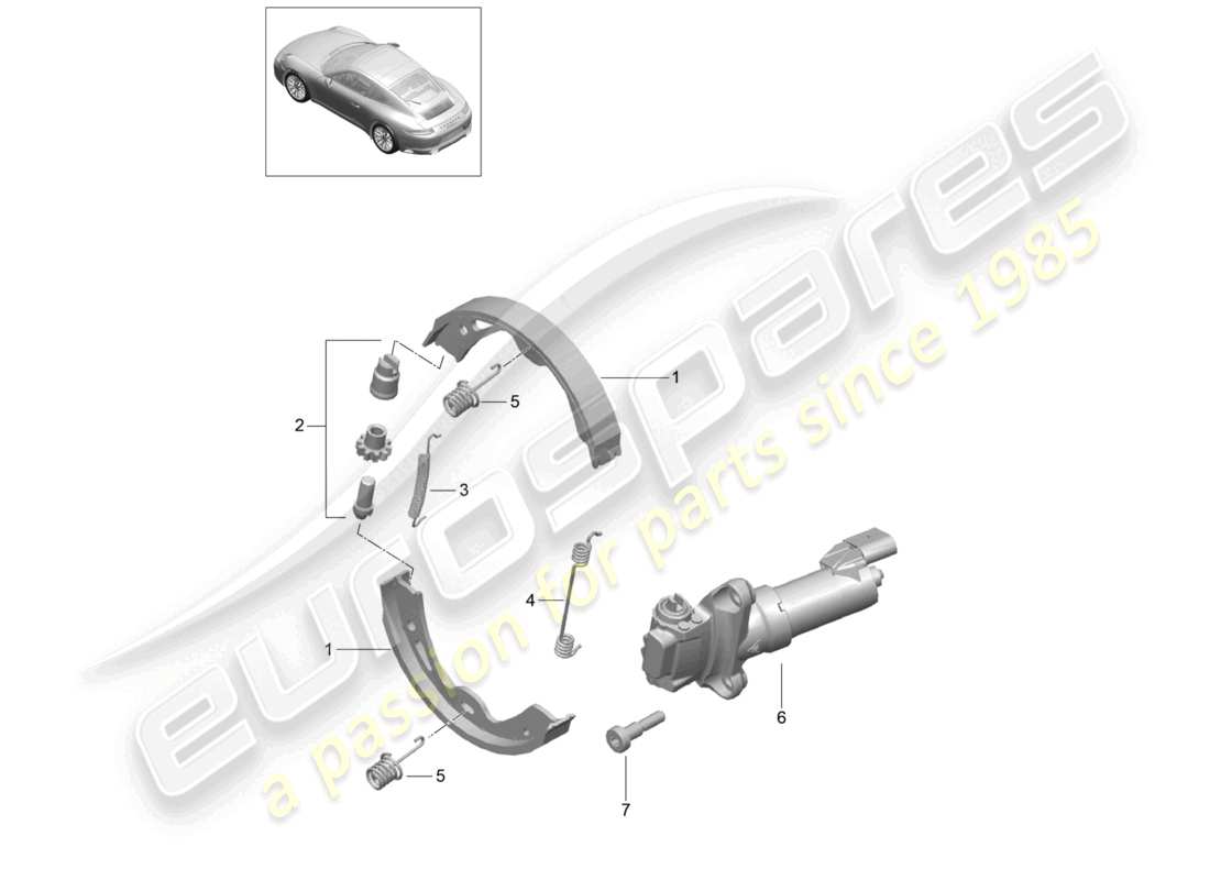 VIEW PARTS DIAGRAMS FROM THE PORSCHE 991 PARTS CATALOGUE a part diagram from the porsche 991 parts catalogue