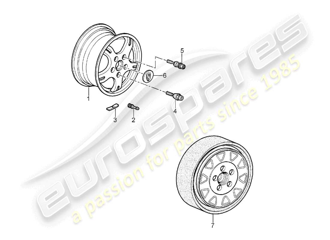 a part diagram from the porsche boxster parts catalogue