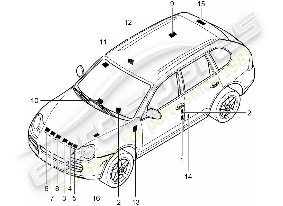 part diagram containing part number pcg701387a
