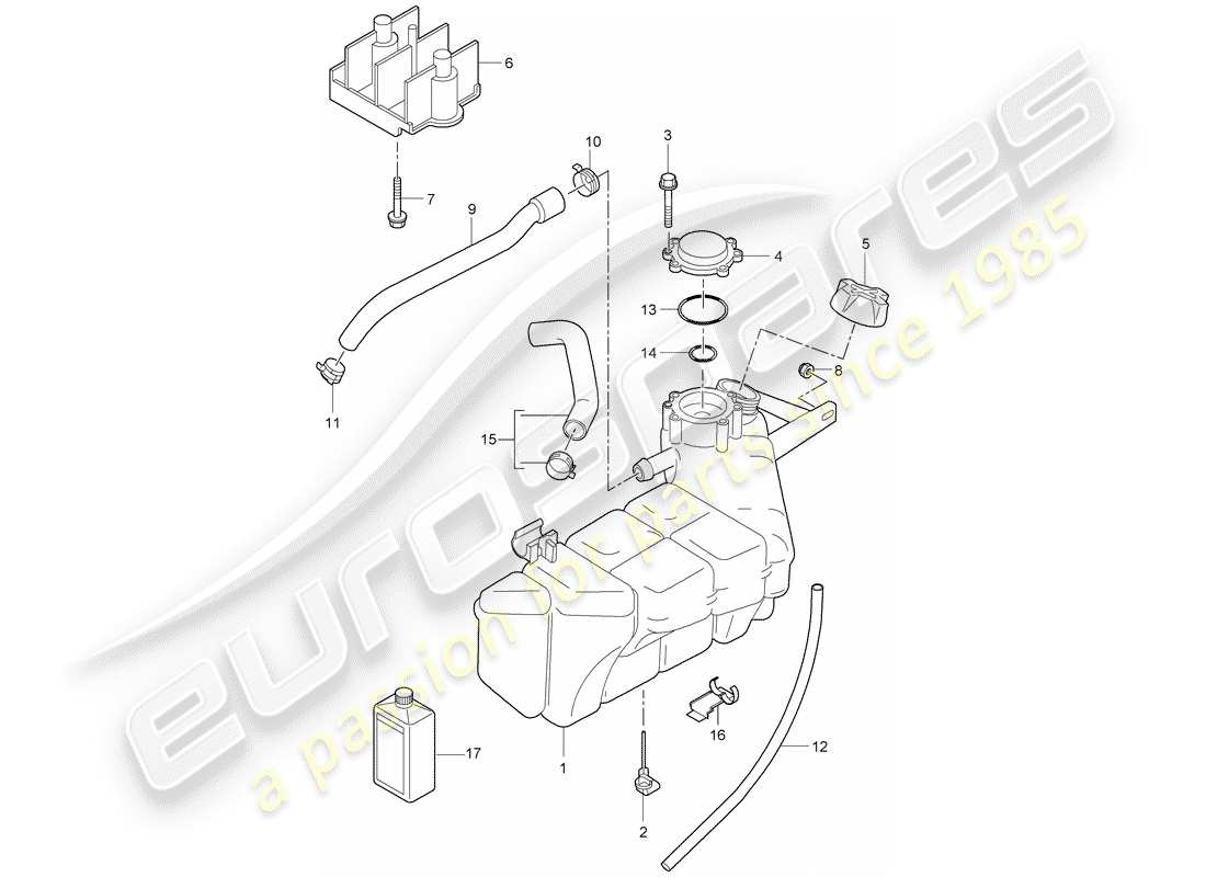 VIEW PARTS DIAGRAMS FROM THE PORSCHE 997 PARTS CATALOGUE a part diagram from the porsche 997 parts catalogue