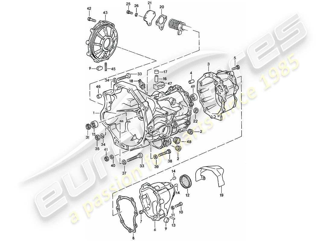 VIEW PARTS DIAGRAMS FROM THE PORSCHE 924 PARTS CATALOGUE a part diagram from the porsche 924 parts catalogue
