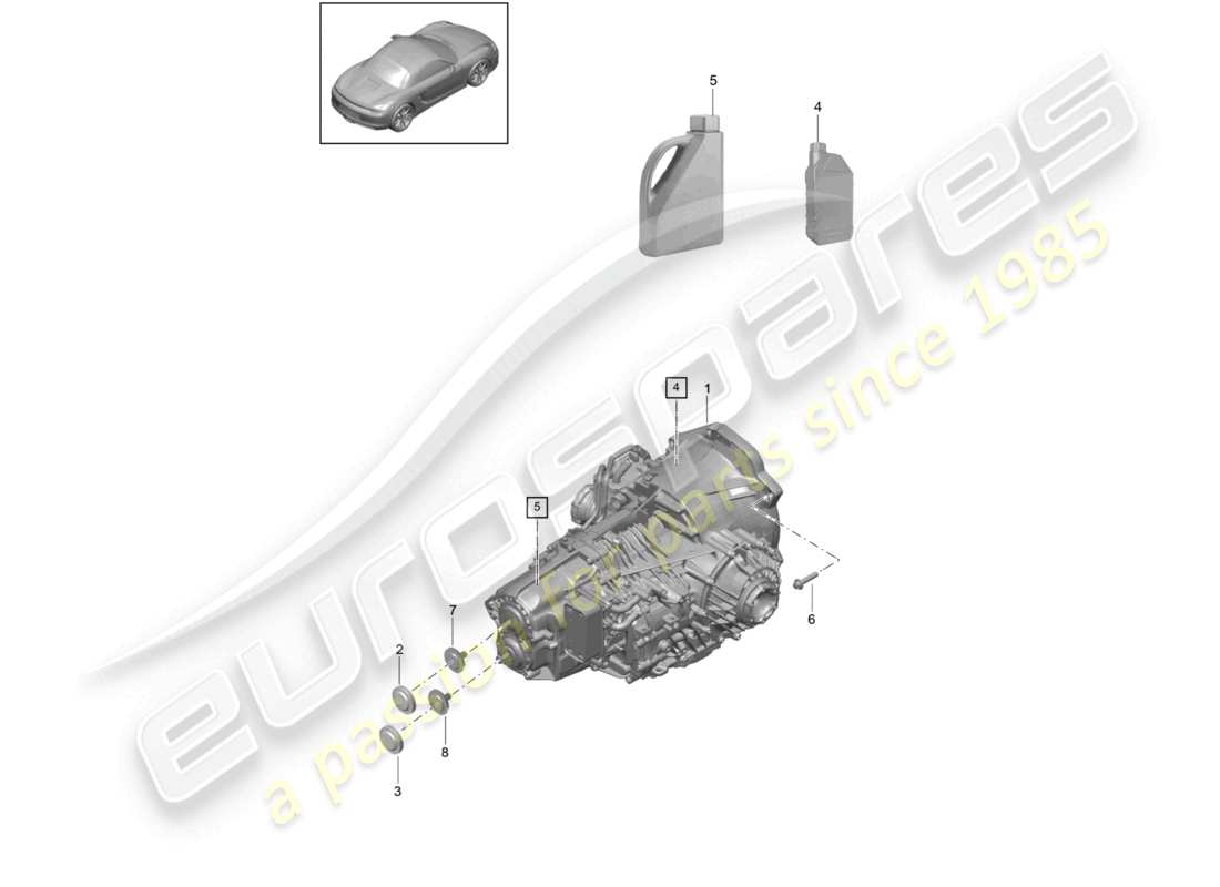 a part diagram from the porsche boxster parts catalogue