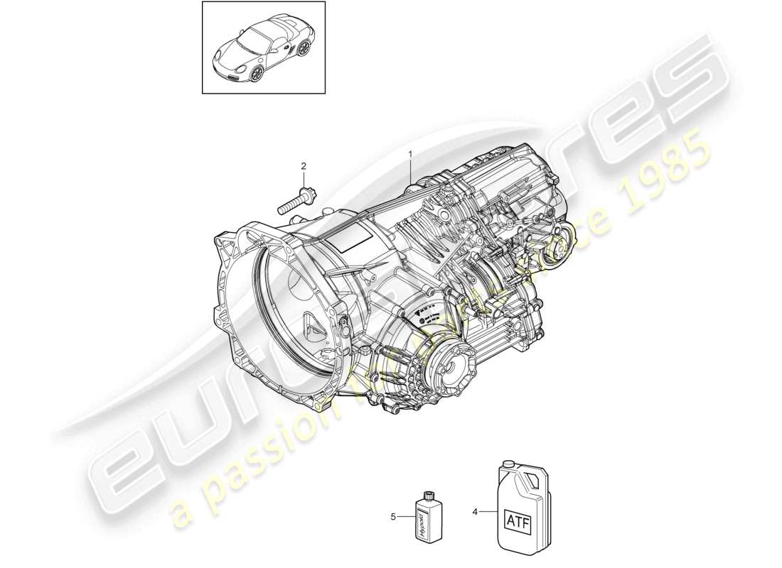 a part diagram from the porsche boxster parts catalogue