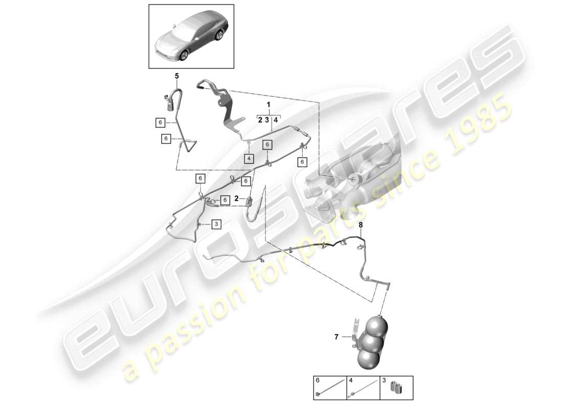 VIEW PARTS DIAGRAMS FROM THE PORSCHE PANAMERA PARTS CATALOGUE a part diagram from the porsche panamera parts catalogue
