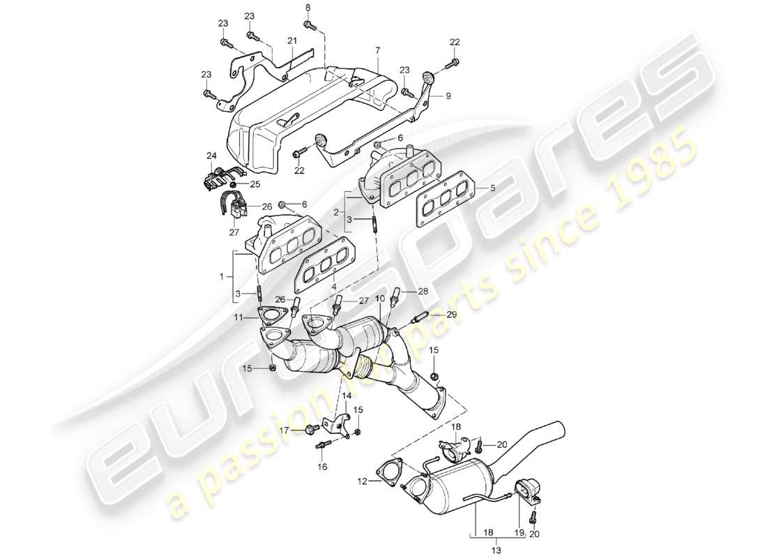 a part diagram from the porsche cayenne parts catalogue