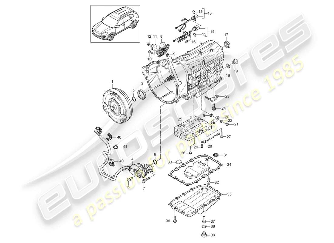 VIEW PARTS DIAGRAMS FROM THE PORSCHE CAYENNE PARTS CATALOGUE a part diagram from the porsche cayenne parts catalogue