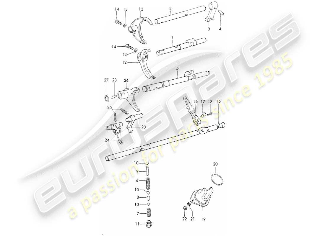 a part diagram from the porsche 1970 (911) parts catalogue