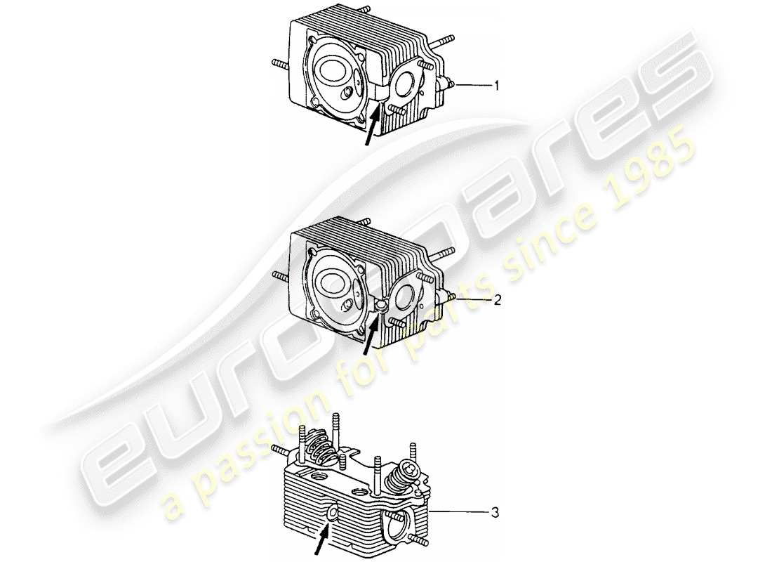 a part diagram from the porsche 1973 (refurbished and exchange catalogue) parts catalogue