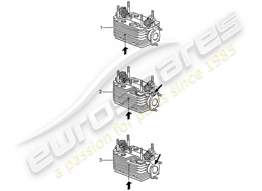 a part diagram from the porsche 1975 (refurbished and exchange catalogue) parts catalogue