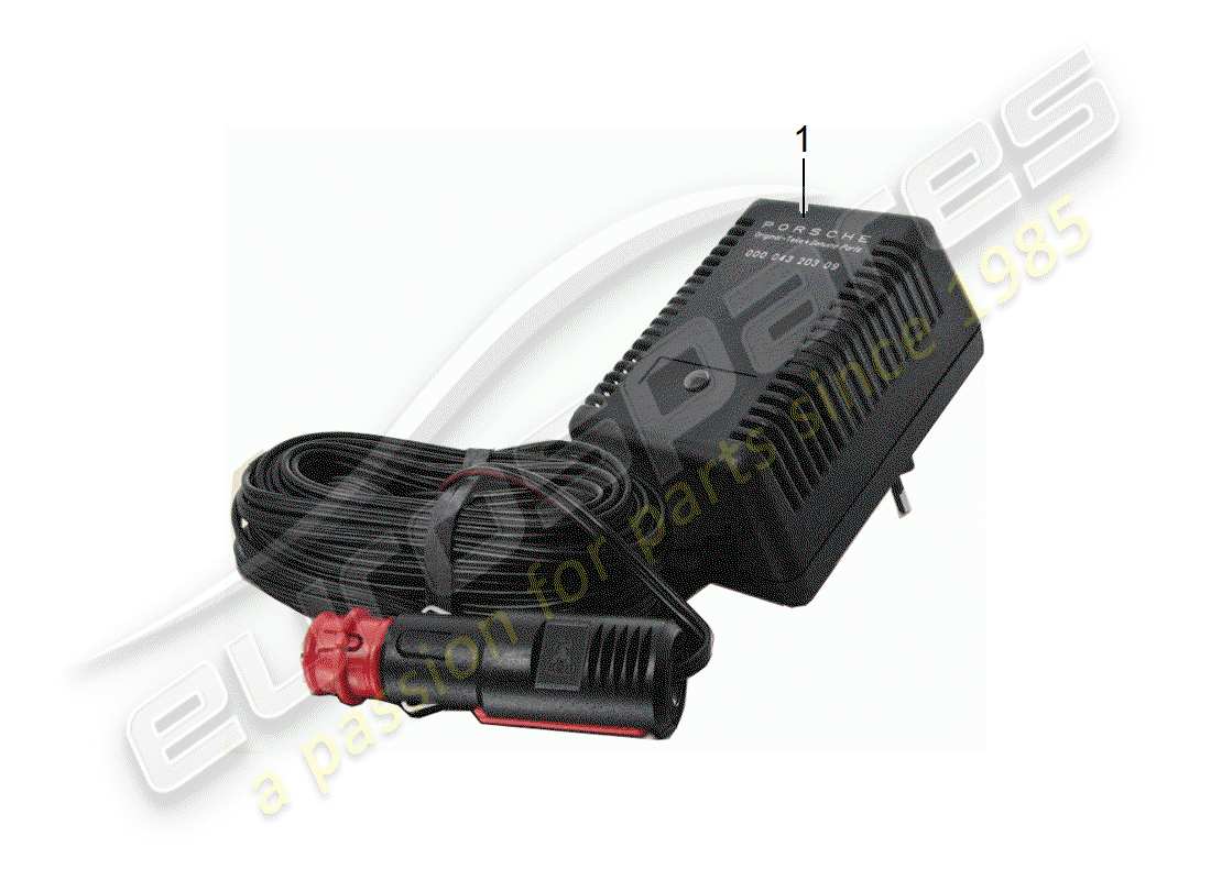 a part diagram from the porsche accessories and tequipment parts catalogue