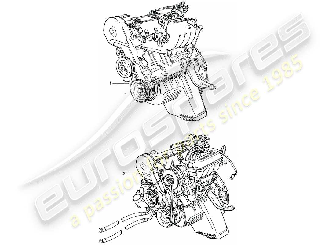 VIEW PARTS DIAGRAMS FROM THE PORSCHE 924 PARTS CATALOGUE a part diagram from the porsche 924 parts catalogue