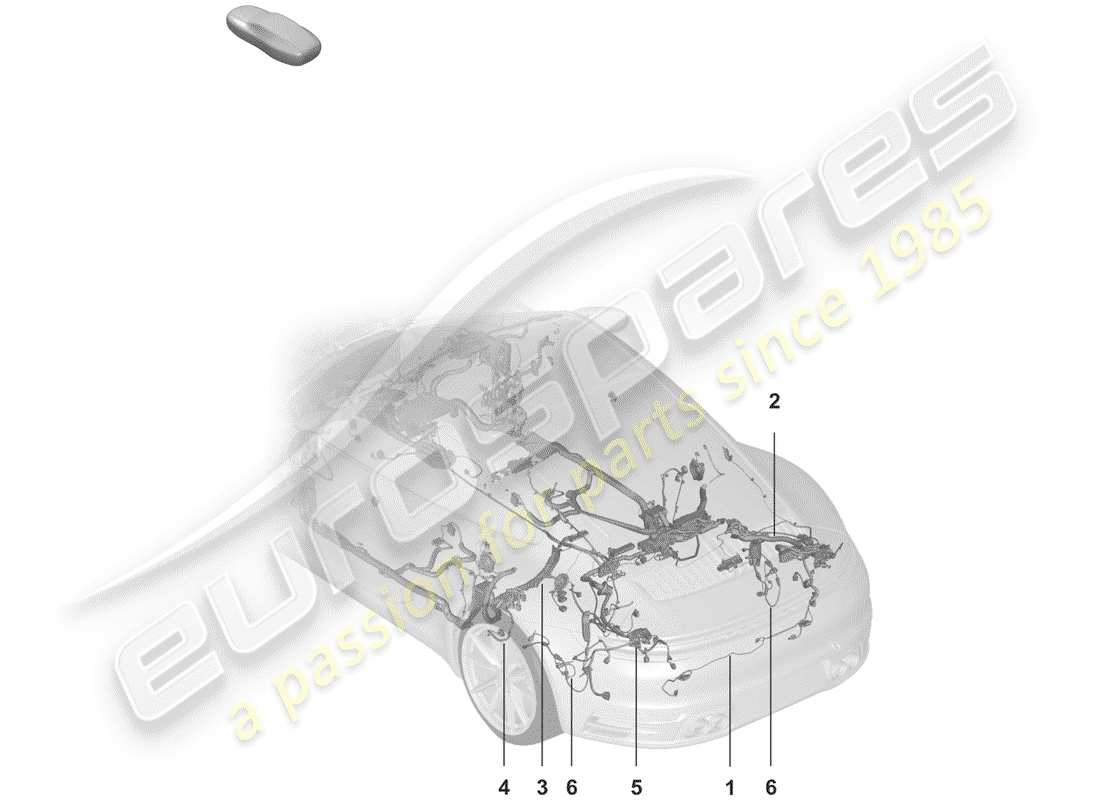 a part diagram from the porsche 992 parts catalogue