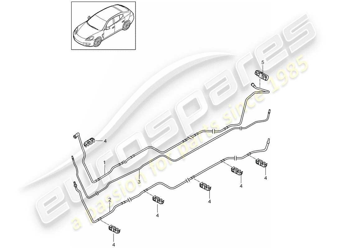 a part diagram from the porsche panamera parts catalogue