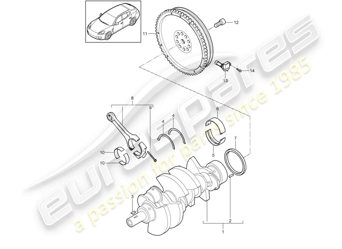VIEW PARTS DIAGRAMS FROM THE PORSCHE PANAMERA PARTS CATALOGUE a part diagram from the porsche panamera parts catalogue