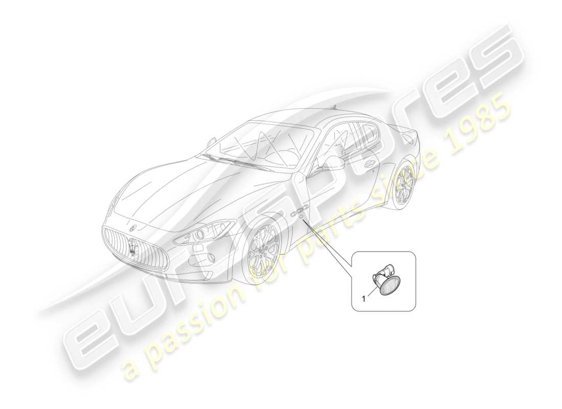 maserati granturismo s (2016) side light clusters part diagram