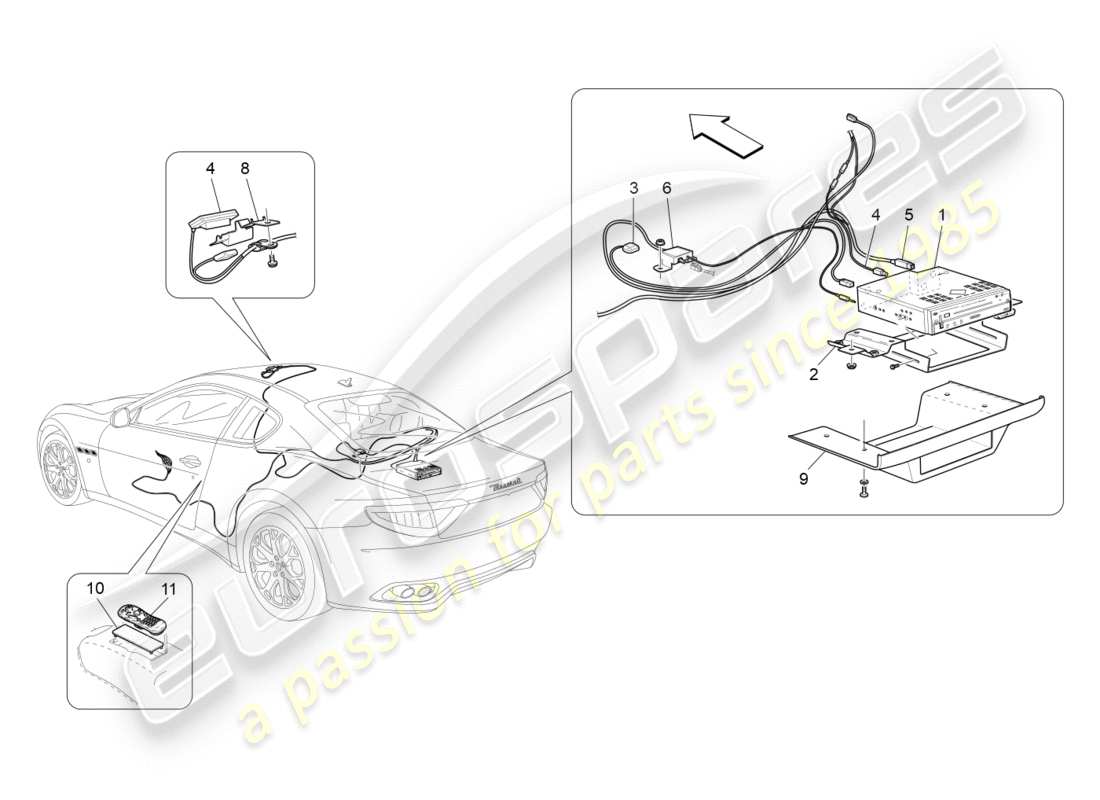 maserati granturismo s (2016) it system part diagram