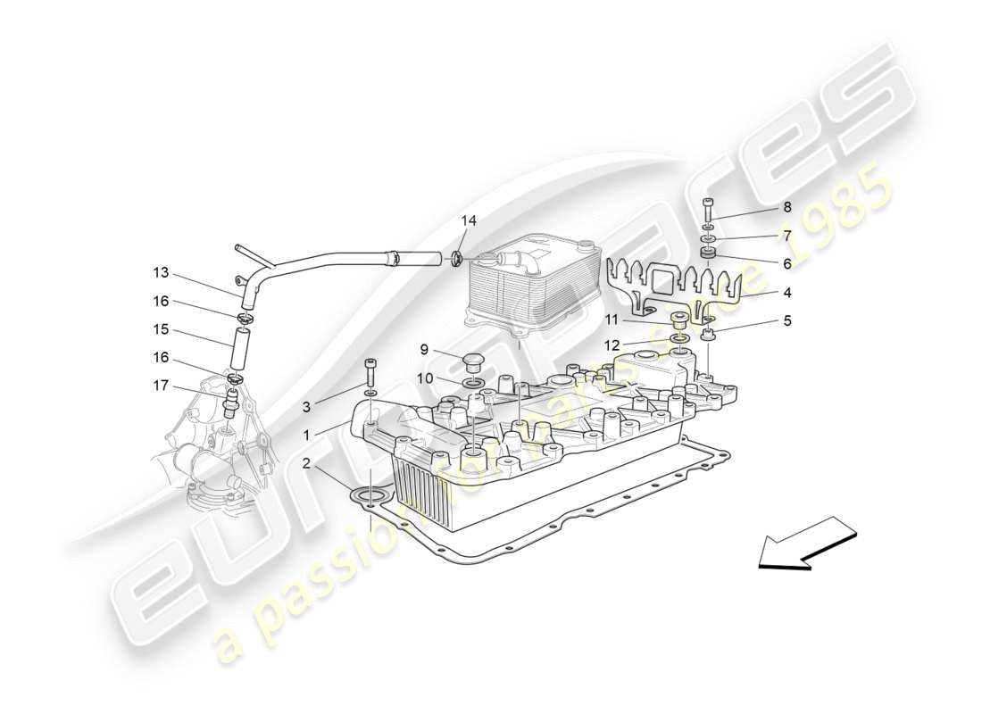 maserati granturismo s (2018) heat exchanger part diagram