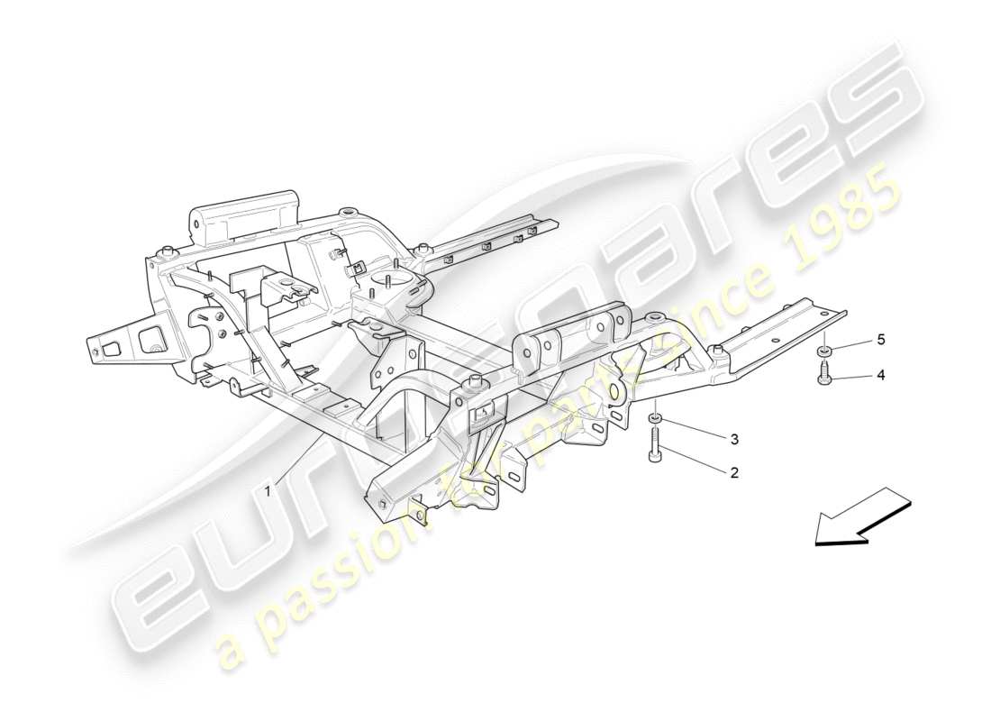 maserati granturismo s (2020) front underchassis part diagram