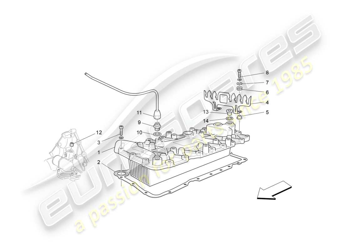 maserati granturismo s (2016) heat exchanger part diagram