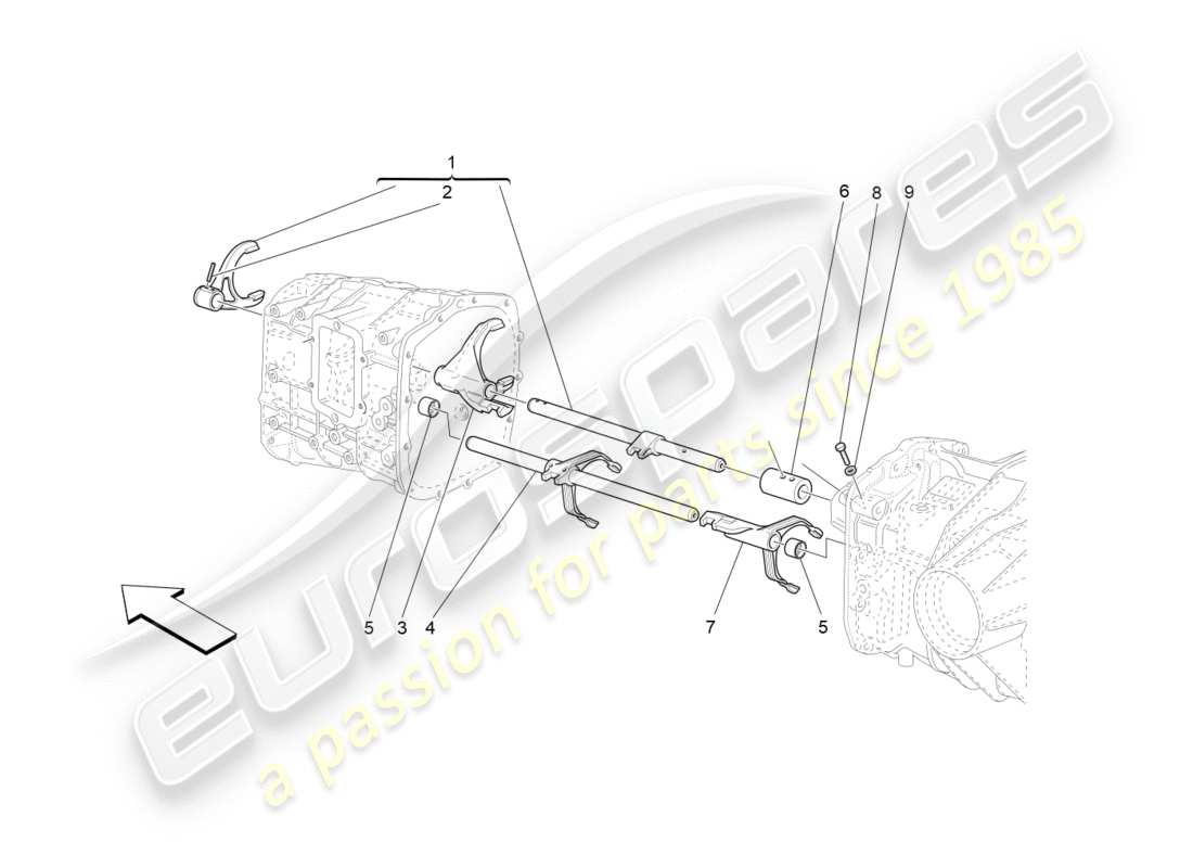 maserati granturismo (2010) inner controls part diagram