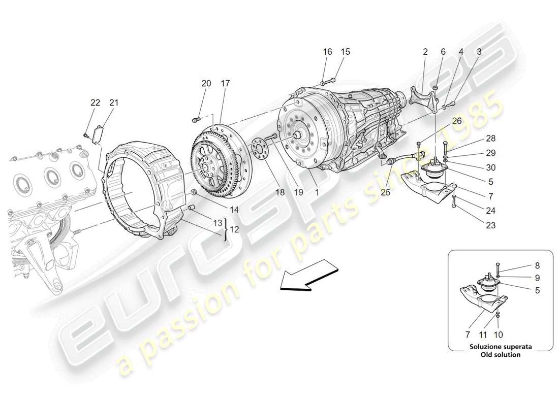 a part diagram from the maserati granturismo (2009) parts catalogue