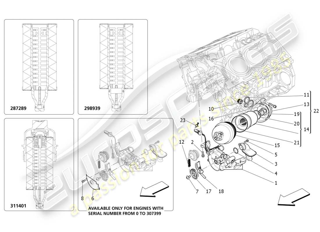 part diagram containing part number 311401