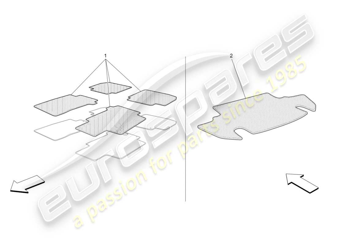 maserati granturismo (2008) standard provided parts diagram